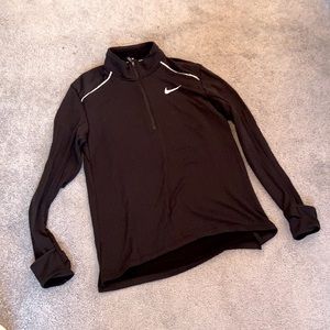Nike running thin fleece lined zip pullover
